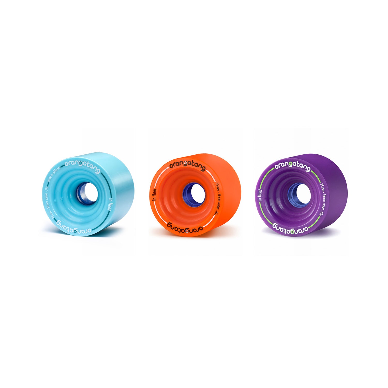 Orangatang 75mm In Heat longboard skateboard wheels (hero)