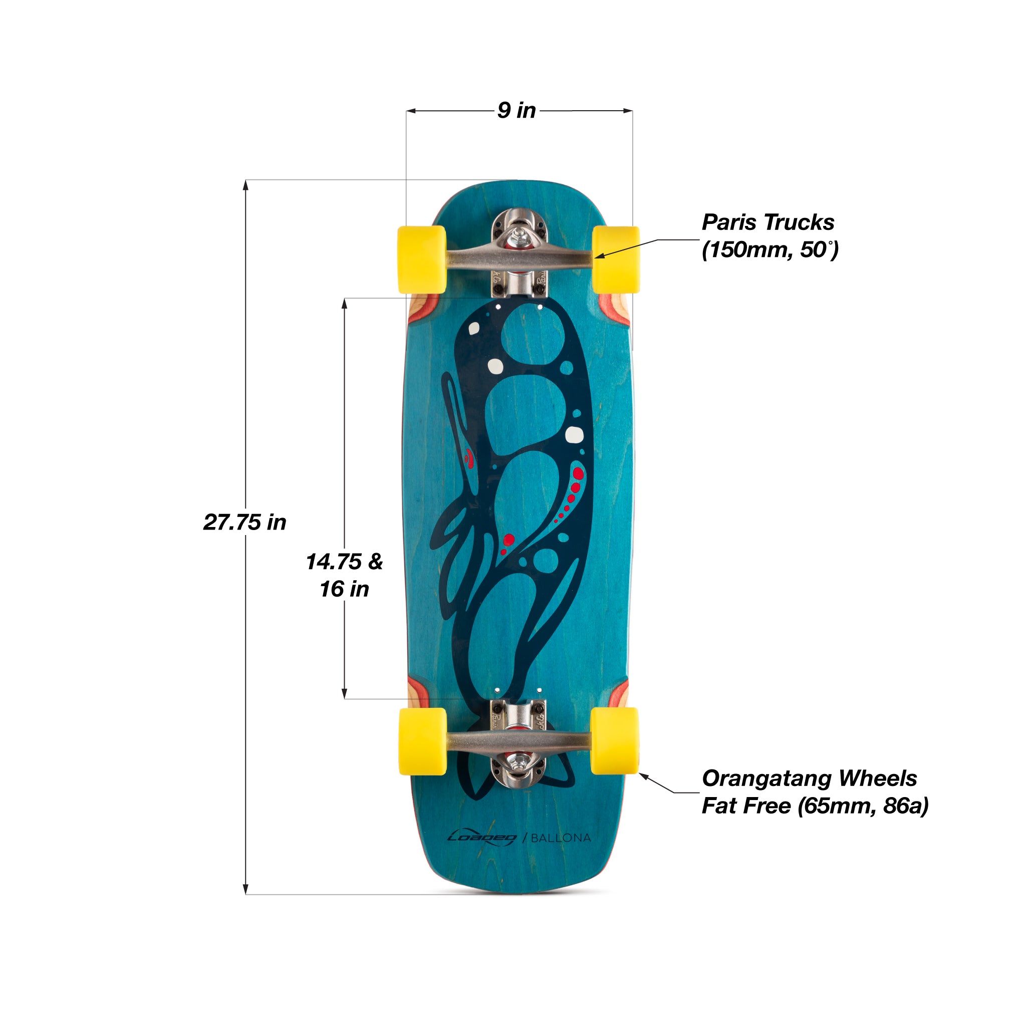 Ballona | Mini Cruiser Freestyle Longboard Skateboard | Loaded Boards