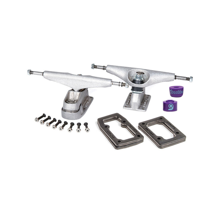 Carver C7 Surfskate Truck Set (Raw) with High Rebound Orangatang Knuckle bushing upgrade