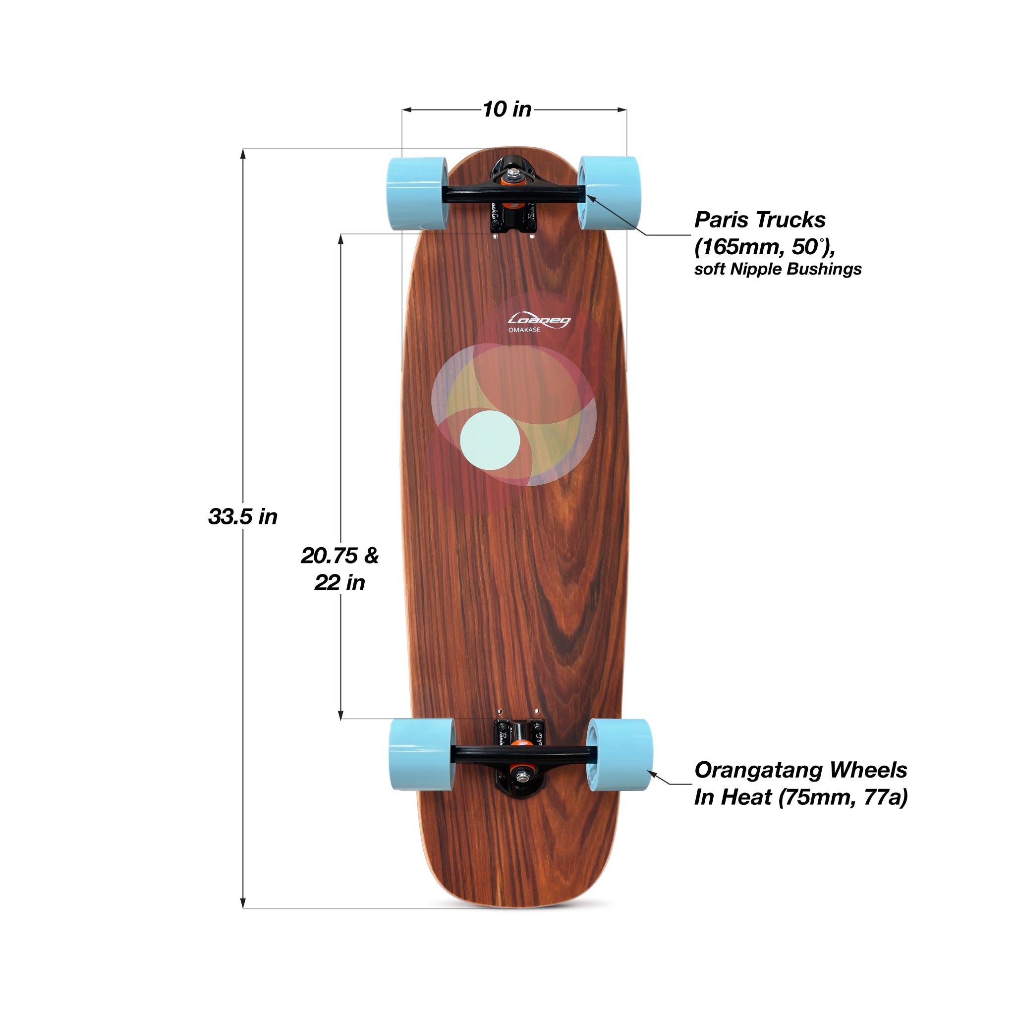 Omakase | Freestyle Surfskate Longboard Skateboard | Loaded Boards