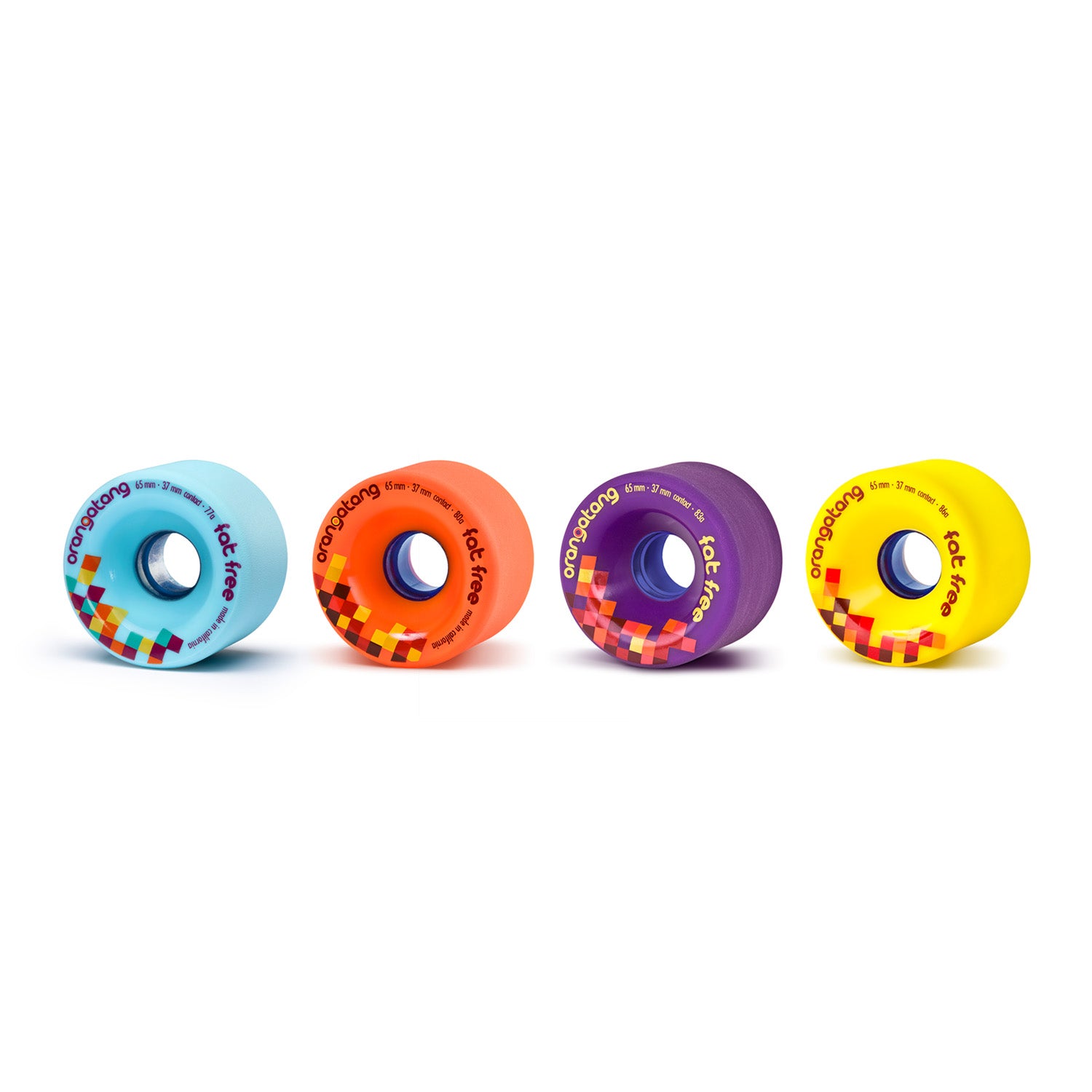 Orangatang 65mm Fat Free longboard skateboard wheels (hero)