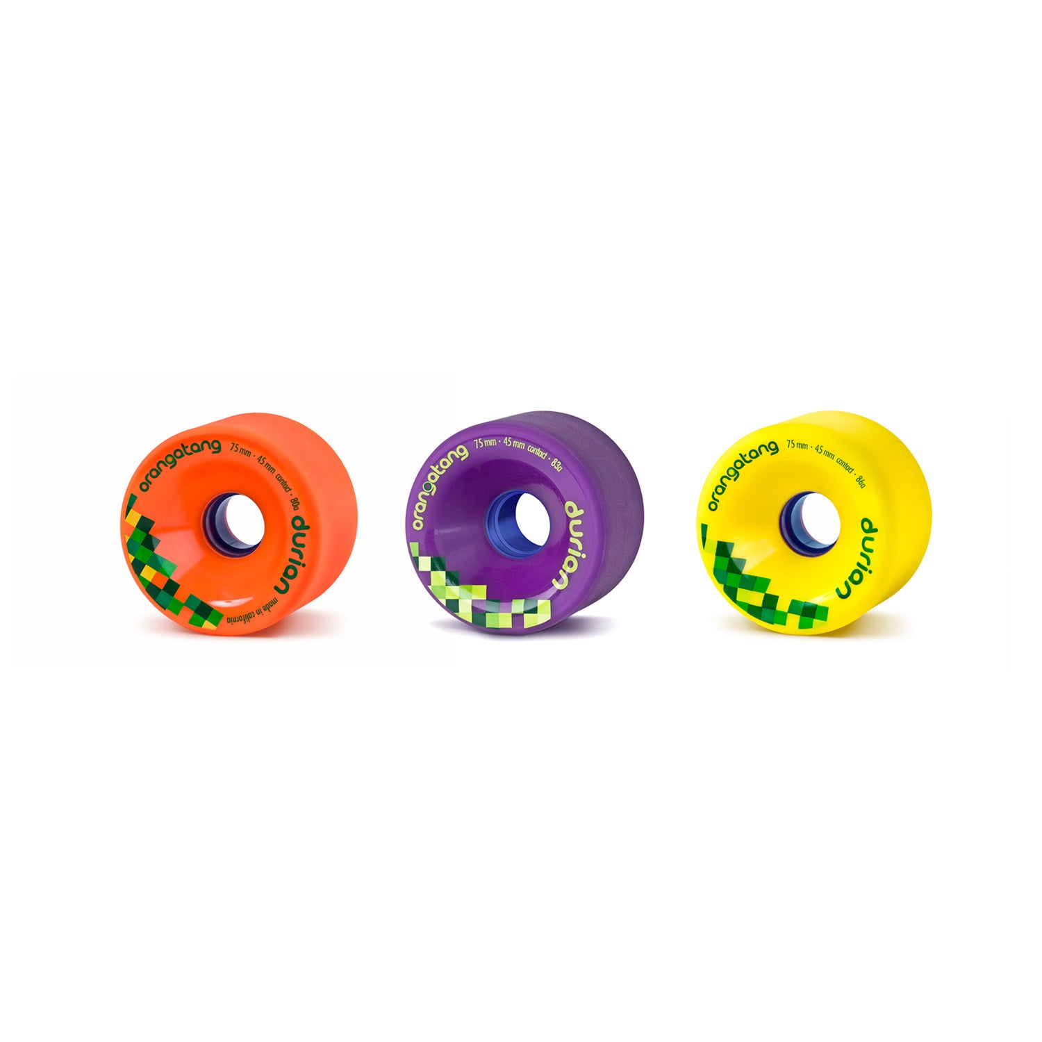 Orangatang 75mm Durian longboard skateboard wheels (hero)