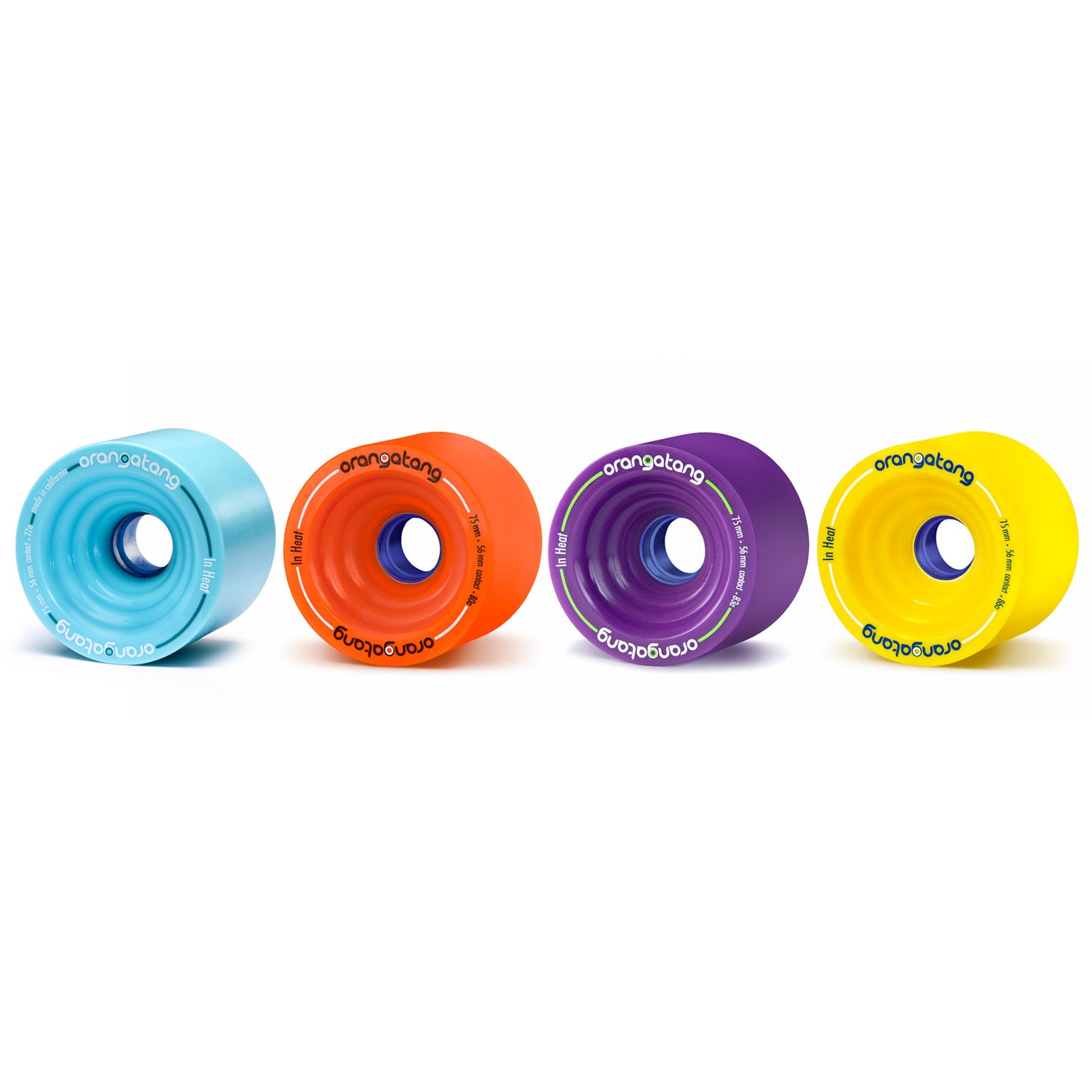 Orangatang 75mm In Heat longboard skateboard wheels (hero)