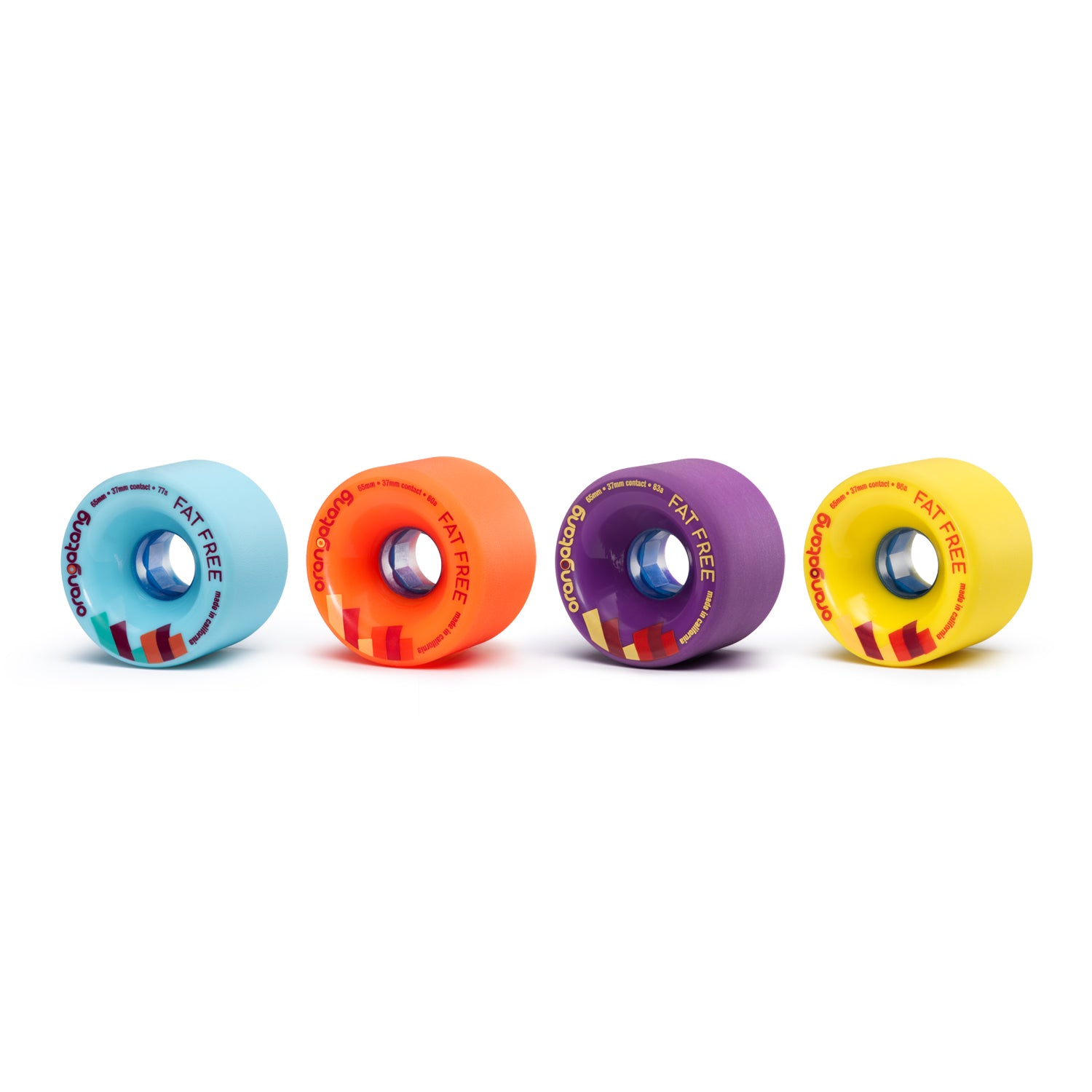 Orangatang 65mm Fat Free longboard skateboard wheels (hero)