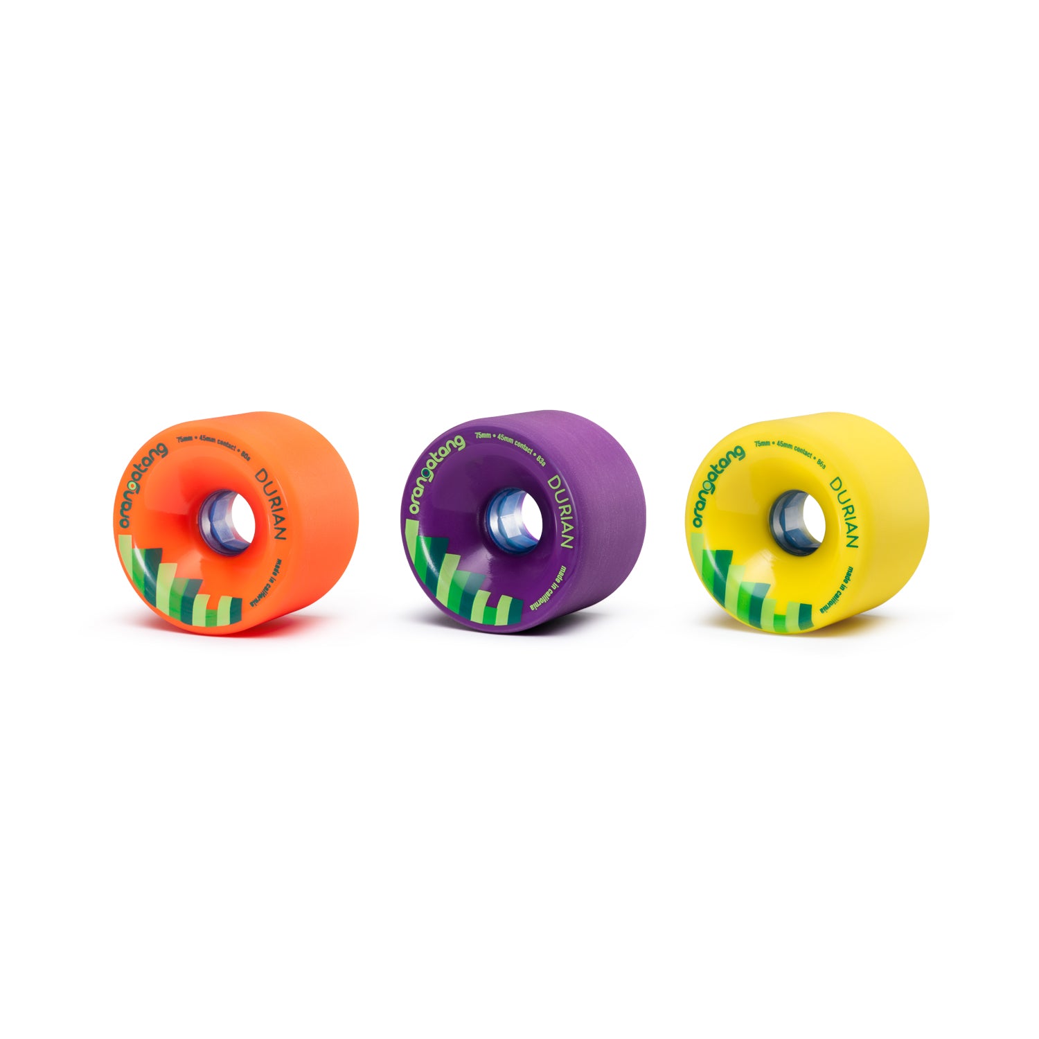 Orangatang 75mm Durian longboard skateboard wheels (hero)