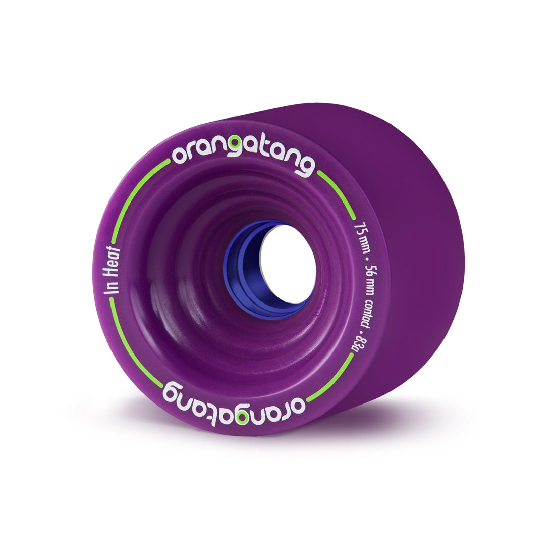 Orangatang 75mm In Heat (83a, purple) longboard skateboard wheel (hero)