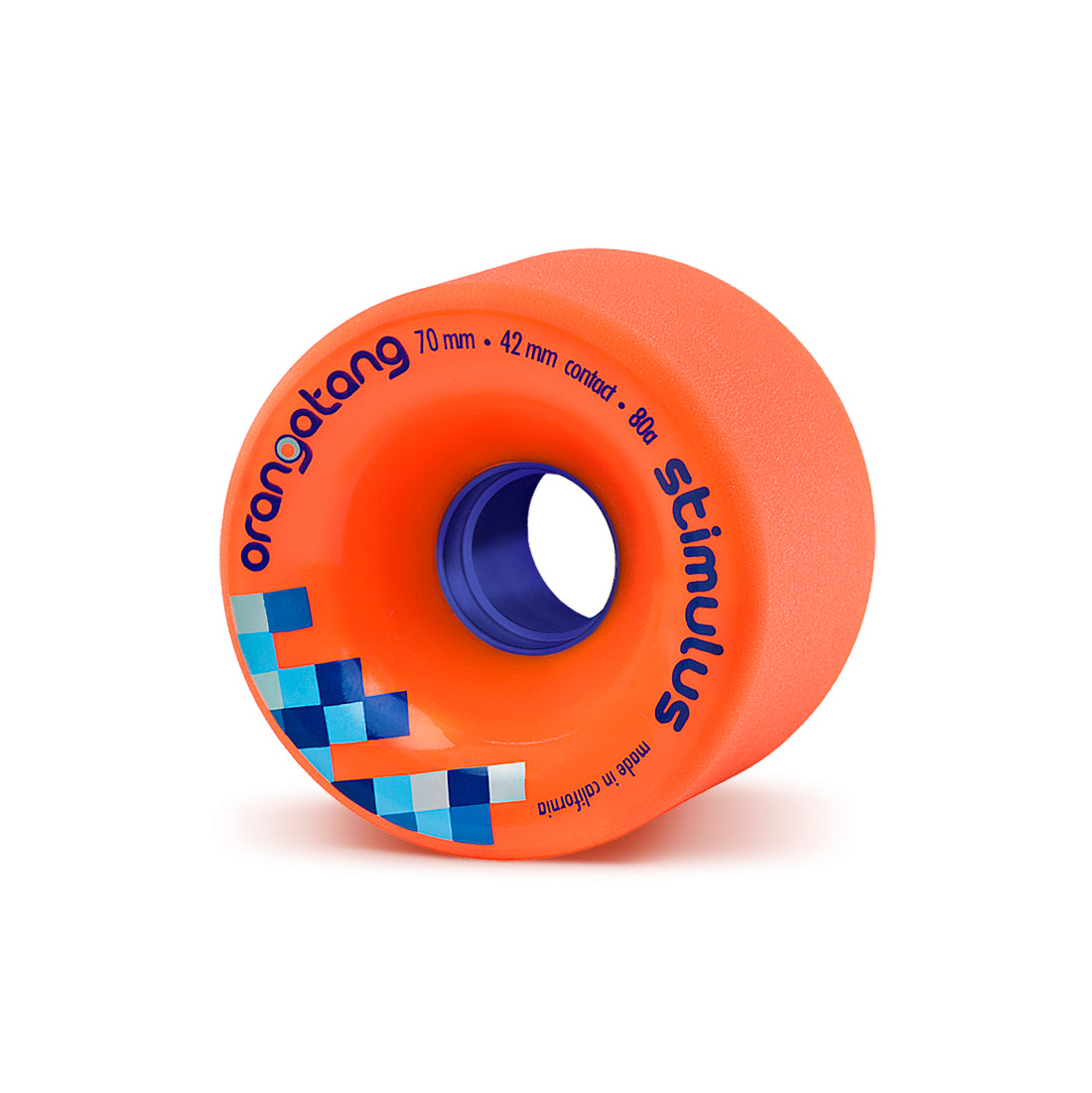 Orangatang 70mm Stimulus (80a, orange) longboard skateboard wheel (hero)