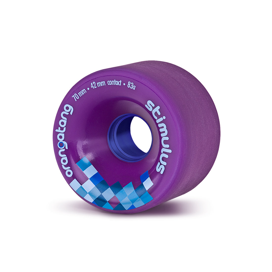 Orangatang 70mm Stimulus (83a, purple) longboard skateboard wheel (hero)